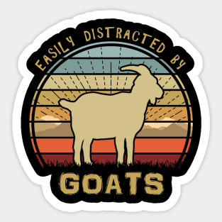Easily Distracted By Goats Sticker